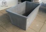 20 Bushel Poly Box Truck , Rectangular Poly Laundry Trucks Industry For Knitting