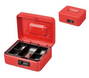 Quality Colored Metal Cash Box Coin Storage Safe Security Box Holder Suitcase With Combination Lock wholesale