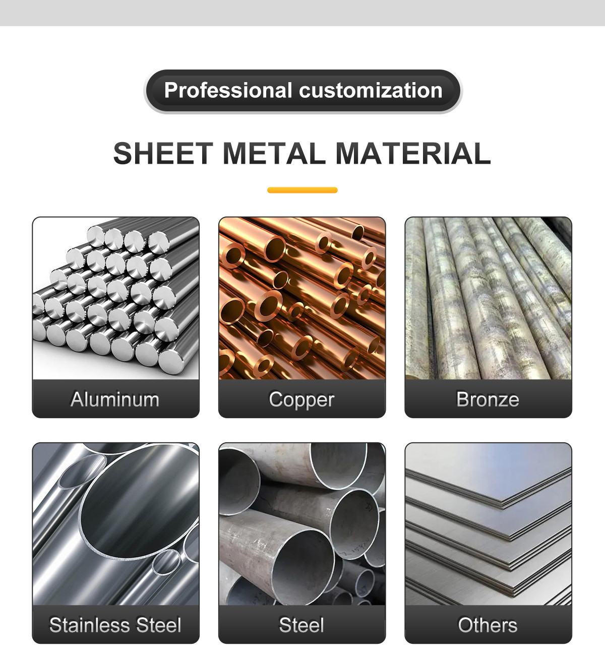 Aluminum Stamping Small Parts Sheet Metal Fabrication Cold Rolled Copper