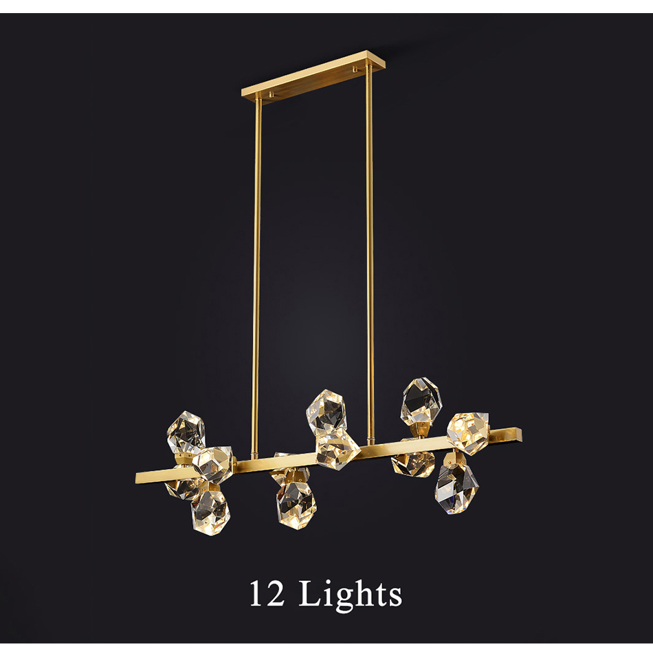 Modern Circle Rectangle Chandelier Lighting Living Dining Room Diamond Crystal Hanging Lamp(WH-CY-185)