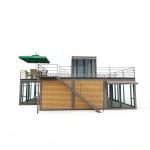 Galvanized Steel Square Tubes Main Structure Prefabricated Villa House Modern
