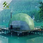 Customized Size Colorful Dining Geodesic Dome Tent 13m Diameter