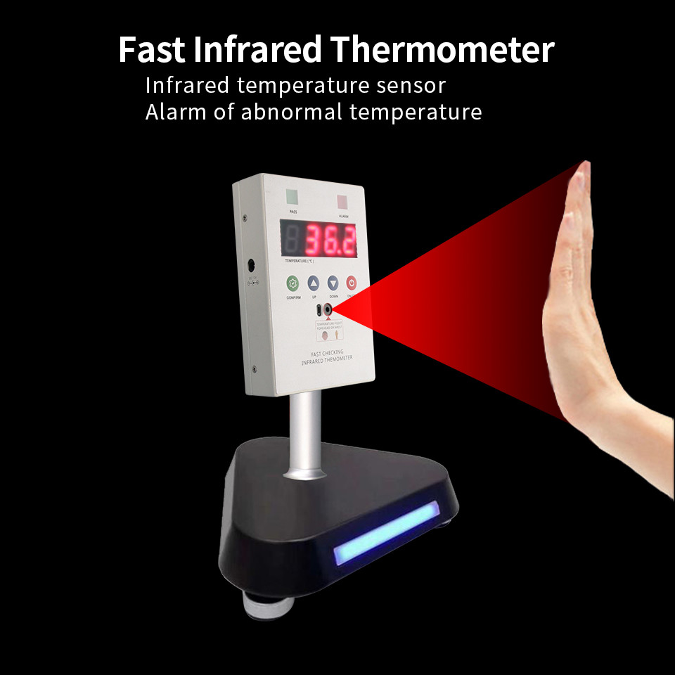 Fast Infrared Thermometer With There Color LED Indicator Light For Body Temperature Measuring