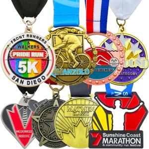 Quality UV Print Metal Custom Medal 110grams/pc for Sports Music Jiu Jitsu Tennis wholesale