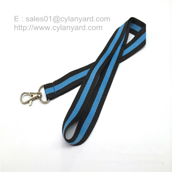 3 color striped woven lanyards