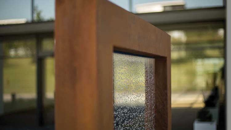 Unique Decoration Corten Steel Curtain Wall Durable Metal Garden Ornaments Waterfall