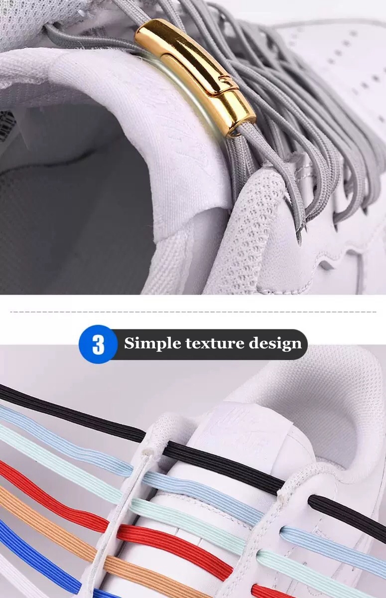 2020 New Colorful Fashion Silicone Lazy Shoe Lace