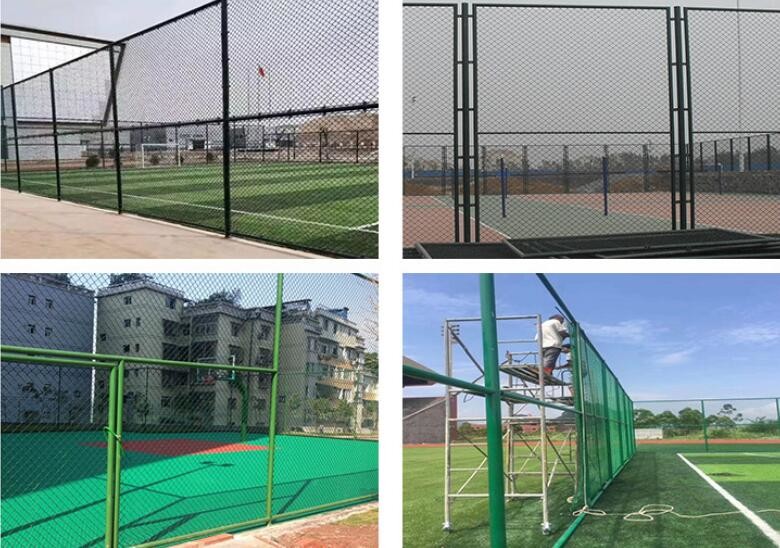 Playground Green PVC Coated Chain Link Fence 6 Foot Galvanized 50x50mm
