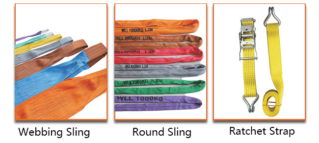 Anti Abrasion Polyester Webbing Roll Customized Sling Color High Safety Coefficient