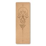 Natural Cork TPE Printed 4mm Non Slip Home Fitness Pad Gymnastics Pilates Yoga