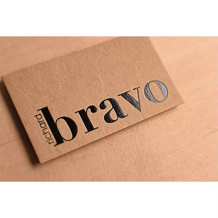 Wedding Gold Foil Business Card Printing Embossed Hard Paper Elegant Thanks Greeting Card
