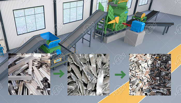Waste Iron Shredder Machine CE Approval Carbon Steel Metal Chipper Machine