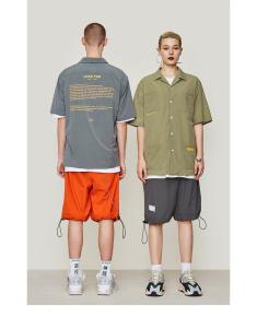 Quality Soild Colors Personalised Oversize Men Shirts Knitted Hip Hop Shirts For Men wholesale