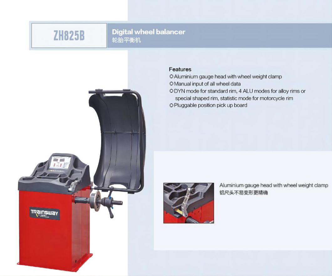Garage Equipment Wheel Service Equipment Wheel Balancing Machine Wheel Balancer Trainsway Zh825b