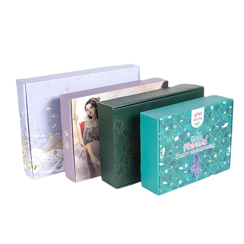 Colorful Custom Shape Paper Box for Clothes Mailing and Processing Accessories