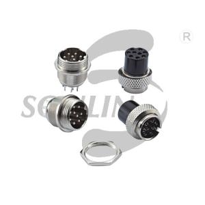 Quality Waterproof 3 Amps 9 Pin Aviation Plug Connector M12 Anti Humidity wholesale
