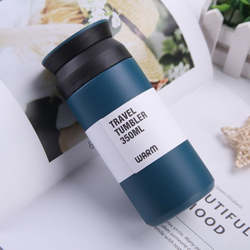 Portable Sports Outdoor Ceramic Mug Stainless Steel Thermos Cups Double-Walled Thermal Cup