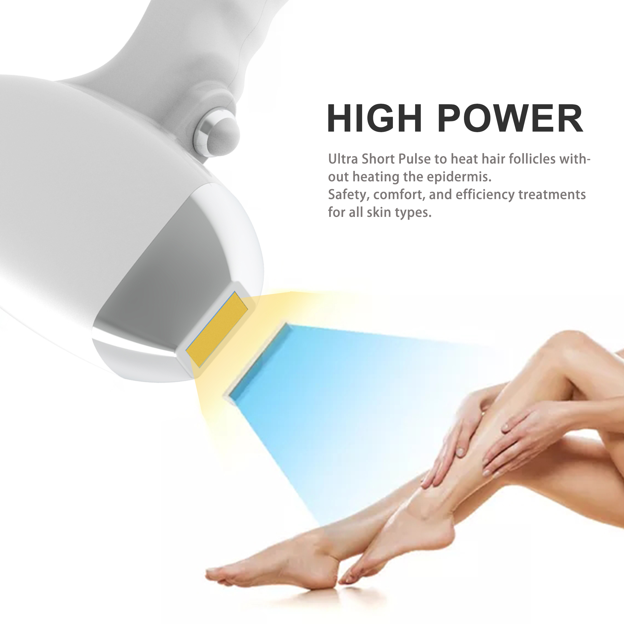 ROHS Beauty Machine Parts Diode Laser Handpiece Triple Wavelength 755nm 808nm 1064nm
