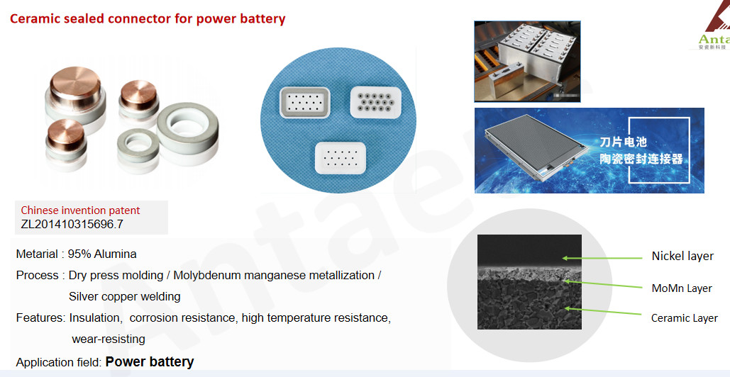 330 Kpsi Insulating Electronic Ceramic Components Customized Metallized Alumina Ceramics