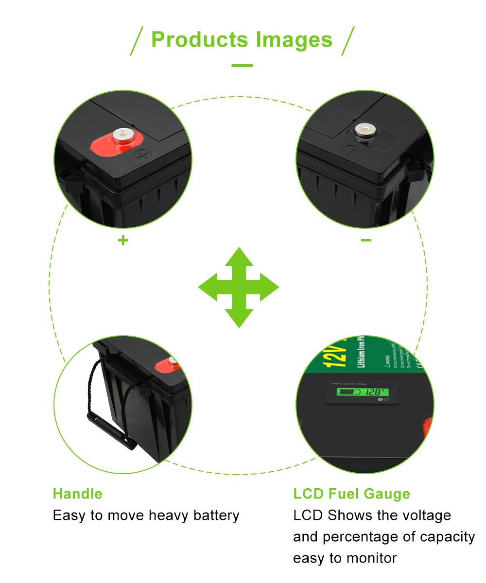12 Volt 100ah Lifepo4 Rechargeable Battery 200ah 300ah 150ah Lithium