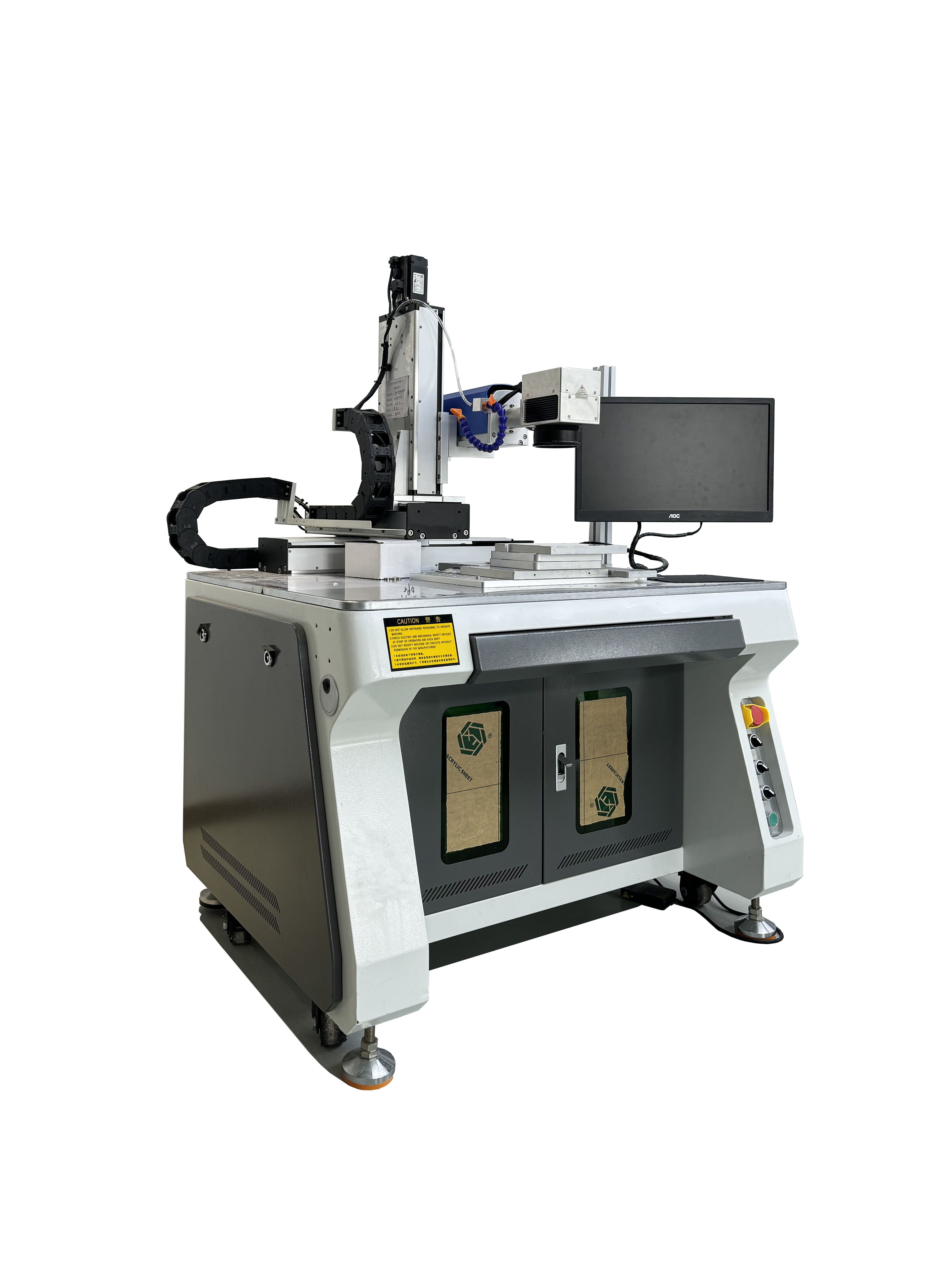 Customized Lithium Ion Batteries Sensor Seal Welding Uv Fiber Laser Engraver For Metal