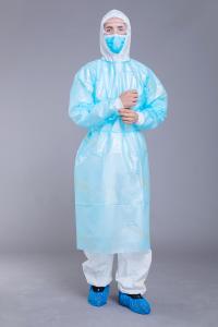Quality Knitted Cuffs 40GSM PP Non Woven Disposable Isolation Gown wholesale