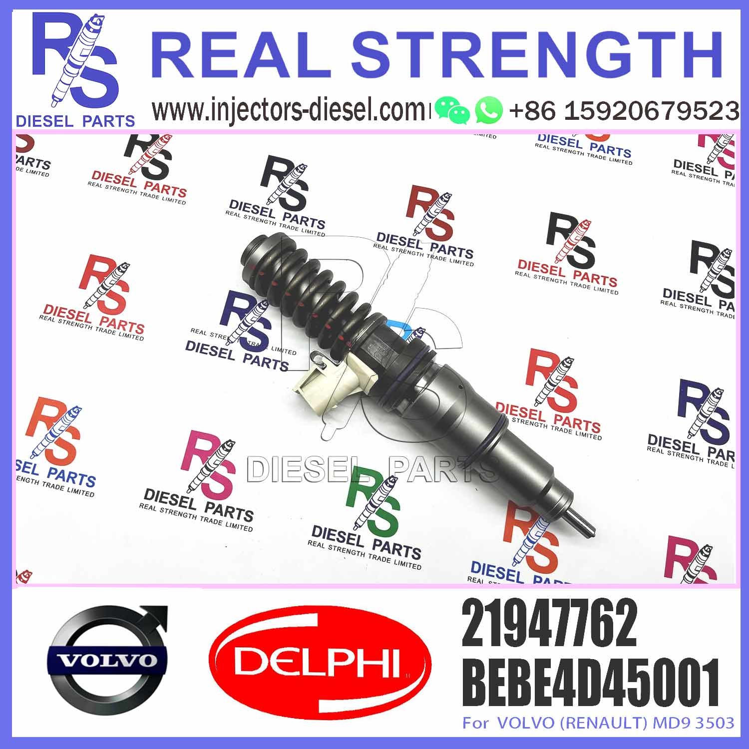 Common Rail inyector Diesel Fuel Injector 4 Pins Electronic Unit Injectors Bebe4d45001 21947762 For V-O-L-V Engine