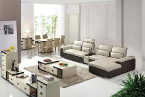 Quality modern home leather corner sofa living furniture wholesale