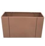 Wood grain stainless steel flower pots & planters outdoor square large