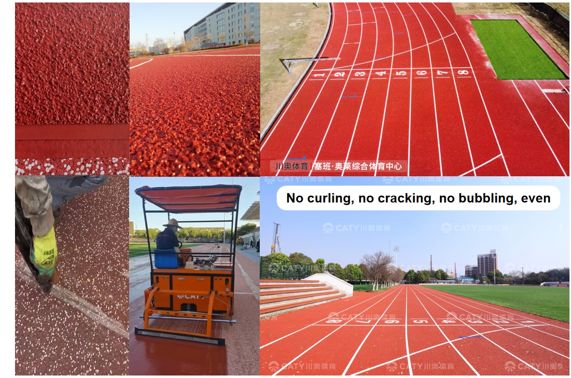 Quick-install Prefabricated Rubber Jogging Track Prefabricated Running Track with Rubberized Track Surface
