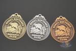 Custom Engraved 2D Model Medals Antique Gold / Silver / Copper Plating