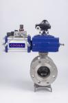 V Port Wafer Connection Pneumatic Segment Ball Valve