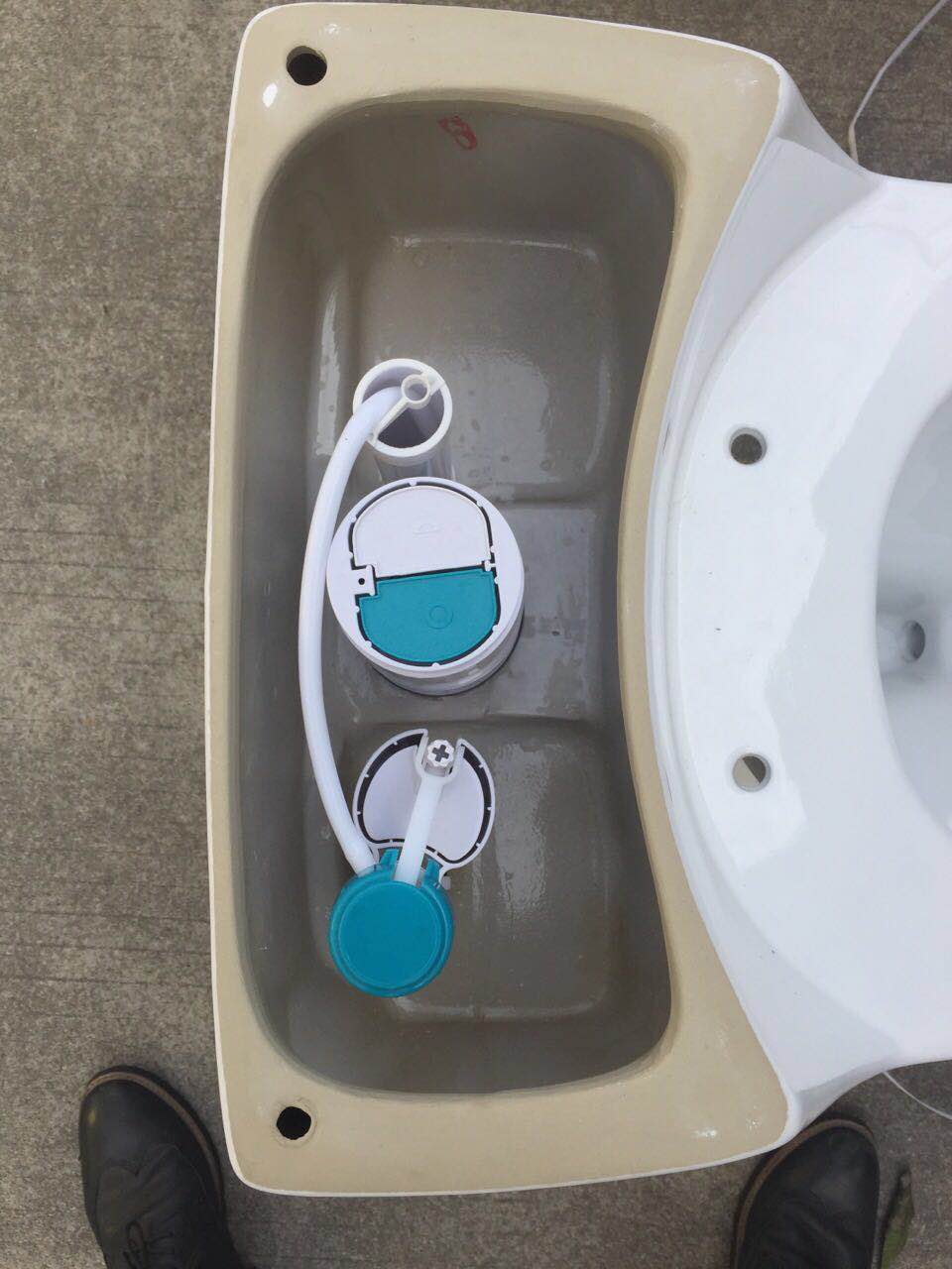 Twin Conjoined Toilet Floor Mounted Wc S Trap 190mm Washroom