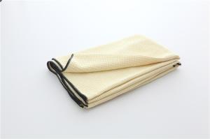 Quality yellow color microfiber microfibre waffle weave sports towels with pockets wholesale