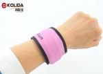 Night Reflective Belt Strap Flashing Led Safety Armband Pink / Blue For Running