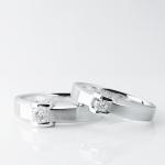 Artistic Groove Design Contracted 18k Wedding Couple Rings