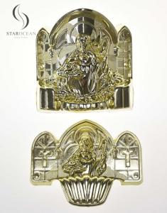 Quality Luxury Design Coffin Decoration Non Toxic Materials With Steel Bar Handle 22# wholesale