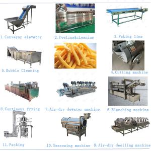 Quality 500kg/H Full Automatic Frozen French Fries Production Line Snack Food Making Line wholesale
