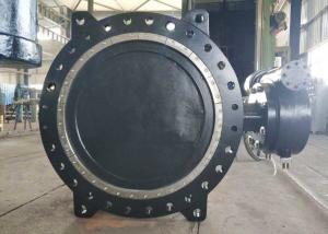 China DN1000 Flange Connection Double Offset Butterfly Valve , Cast Iron Metal Seated Butterfly Valves on sale
