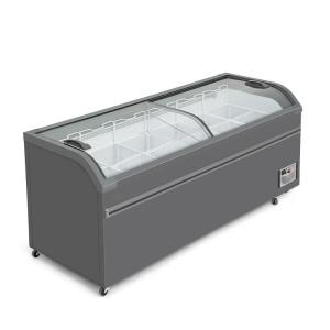 Quality Commercial Big Capacity Curved Glass Door Chest Freezer wholesale