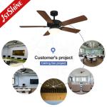 5*MDF Blades Living Room Ceiling Fan Electric Cold Air E27 LED Chandelier Fan