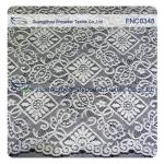 150CM Cotton Nylon Polyester Lace Fabric Rhombic Floral Black Cord