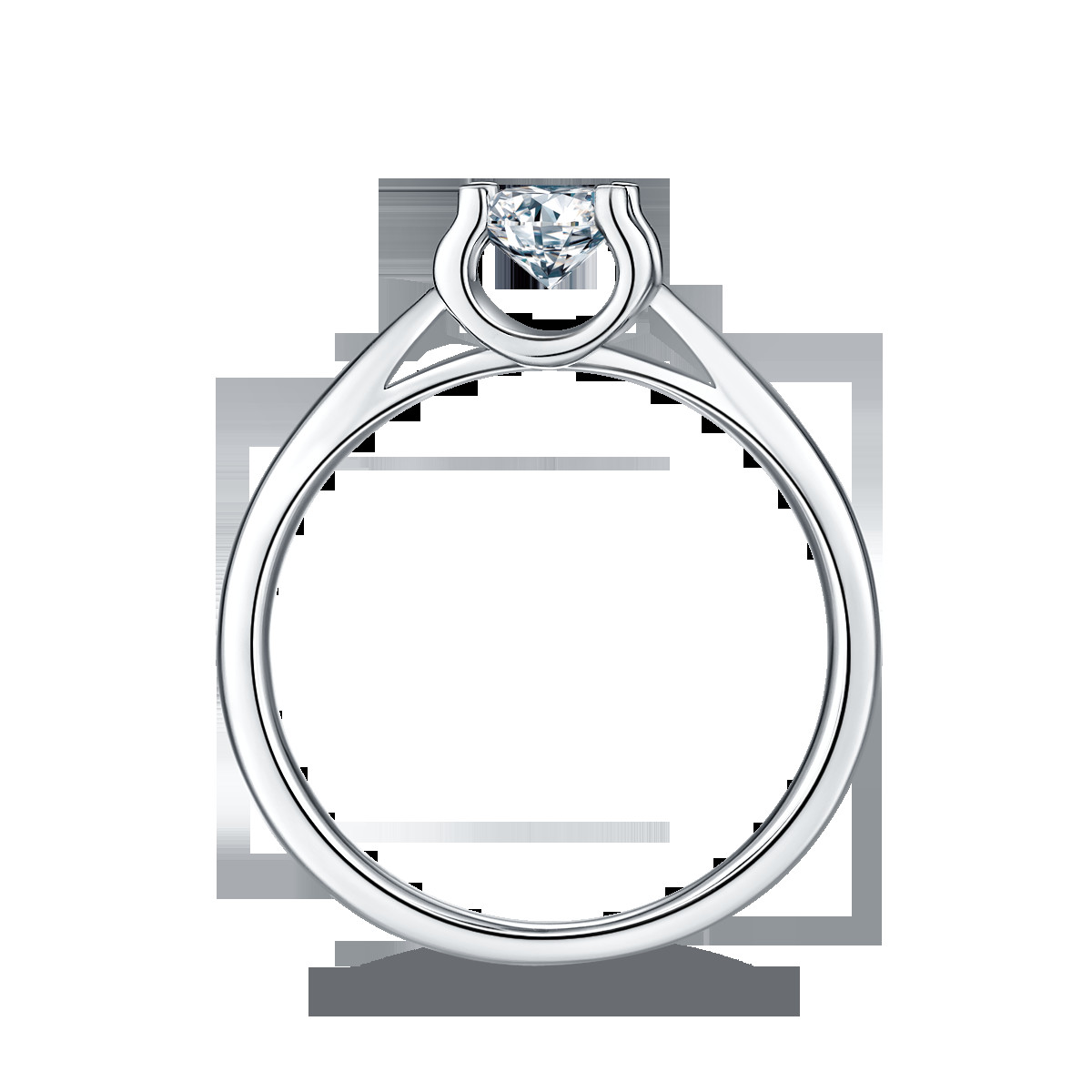 9K with Silver Ring Square White Moissanite Diamond Minimalist Wedding Jewelry