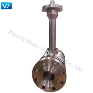 Quality Lever DIN Stainless Steel Flanged Ball Valve Extended Stem 90 Degree Rotation wholesale