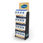 Skin Care Product Wood Display Rack For Facial Cleanser
