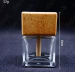 square auto perfume bottle aromatherapy bottle clear glass perfume cosmetics