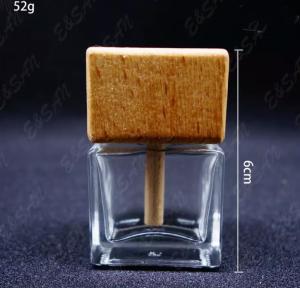 Quality square auto perfume bottle aromatherapy bottle clear glass perfume cosmetics empty bottle hot stock wholesale