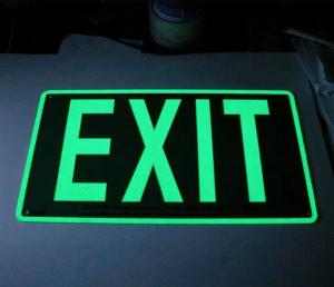 Quality Rechargeable Photoluminescent Safety Exit Sign Emergency Evacuation Running Man wholesale