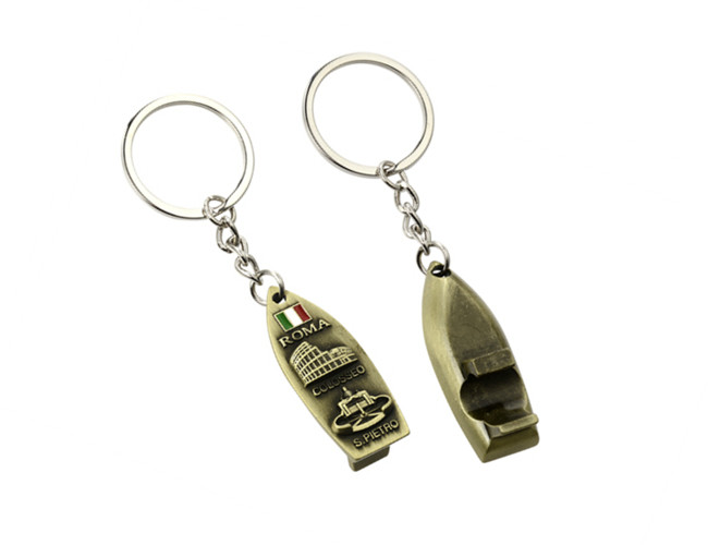 Bullet Cute Metal Keychain Zinc Alloy Metal Bottle Opener Keychain 15mm Thick
