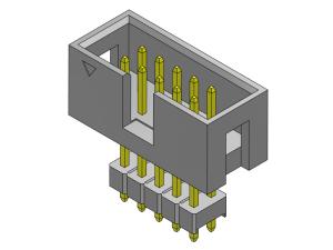 Quality 2.54mm Box Header Connector Dual Row Elevated Stright Dip Type 2*3-2*32Pin 3AMP wholesale
